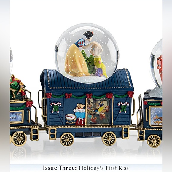 Miniature Snowglobe Christmas Train With Disney Characters - Picture 3 of 4